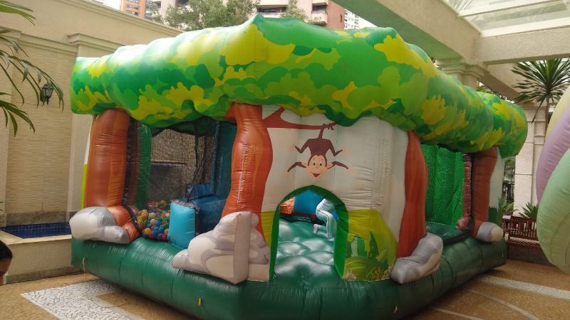 Kid Play Selva 3x1 (Piscinas de Bolinhas/Pula Pula/Escorregador